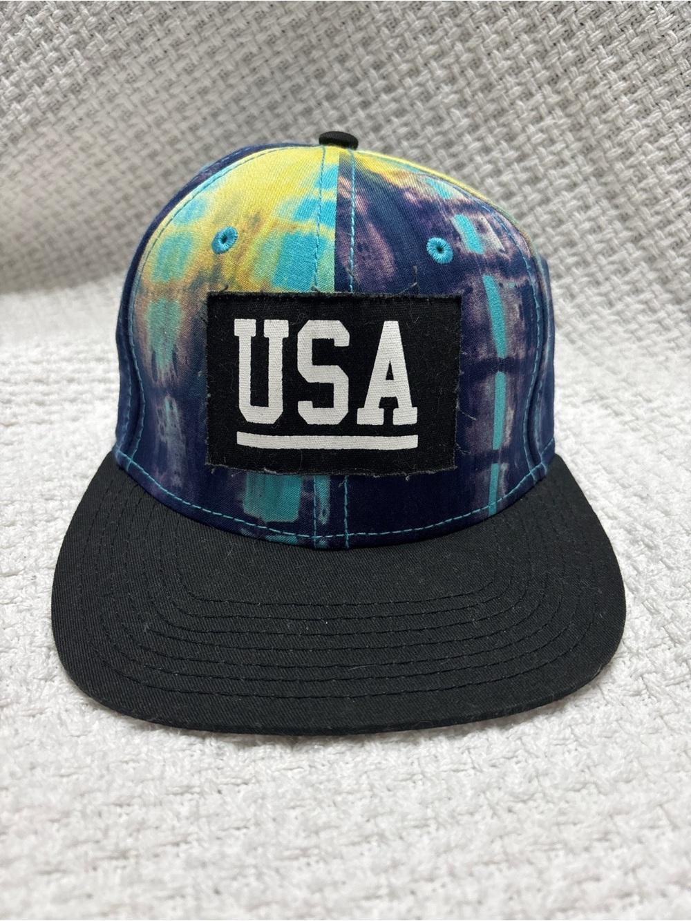 Official Crown of Laurel USA Tie Dye flat bill cap